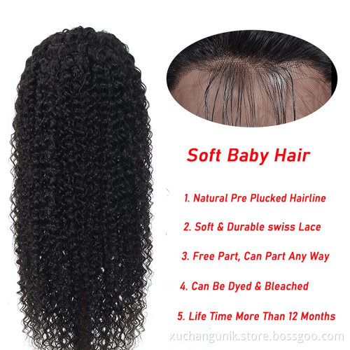 Uniky 13*6 HD Lace Human Hair Wig Vendors Kinky Curly Unprocessed Cheap Brazilian Virgin Hair Cuticle Aligned Hair HD Lace Front